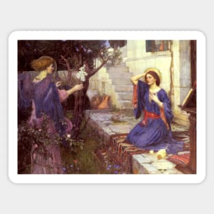 The Annunciation by John William Waterhouse Sticker